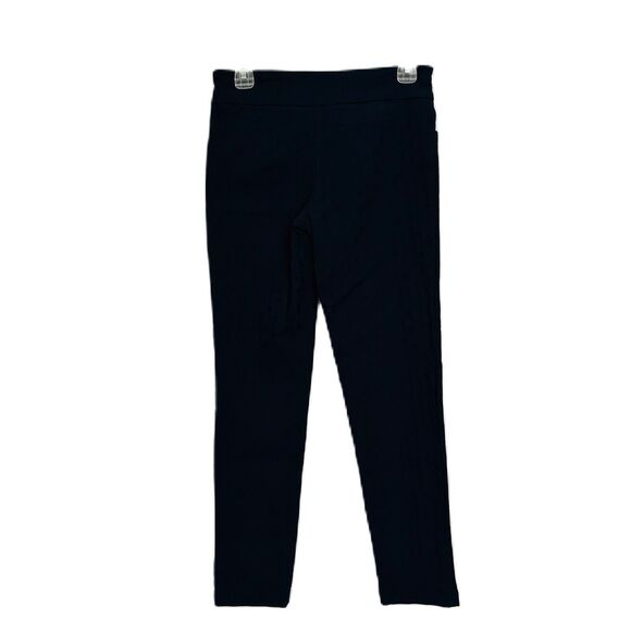 Versona Pants Women 6 Navy Legging Stretch Modern Jacquard Pullon Office Comfy - Picture 1 of 11